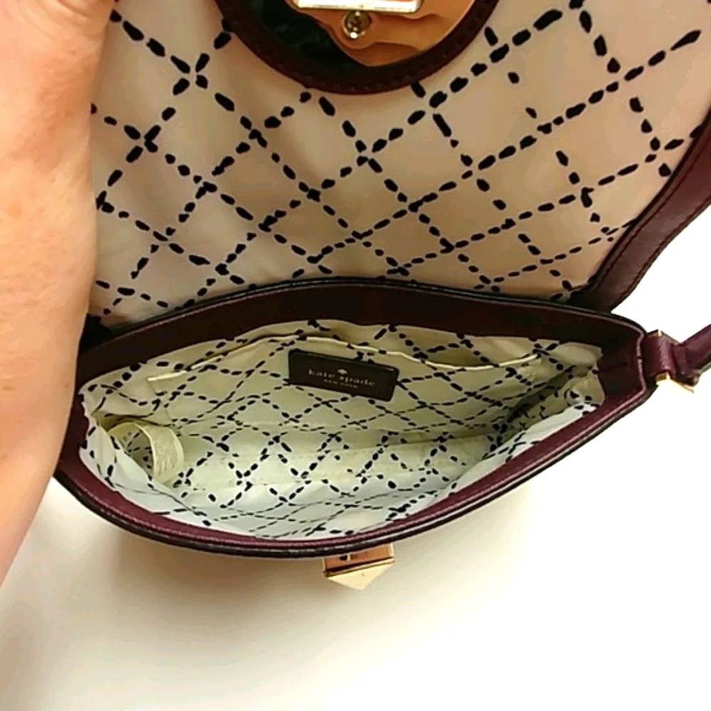 Kate Spade Plum Leather Brighton Avenue Sally Crossbody